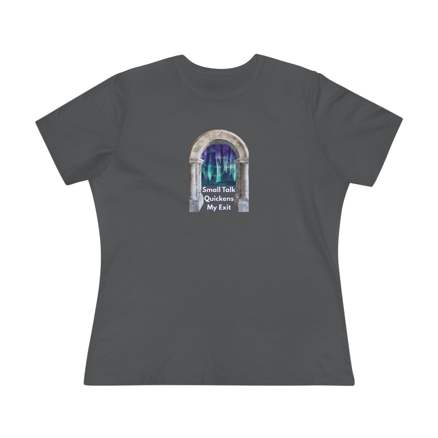 Funny Graphic Women's Tee for Introverts, Small Talk