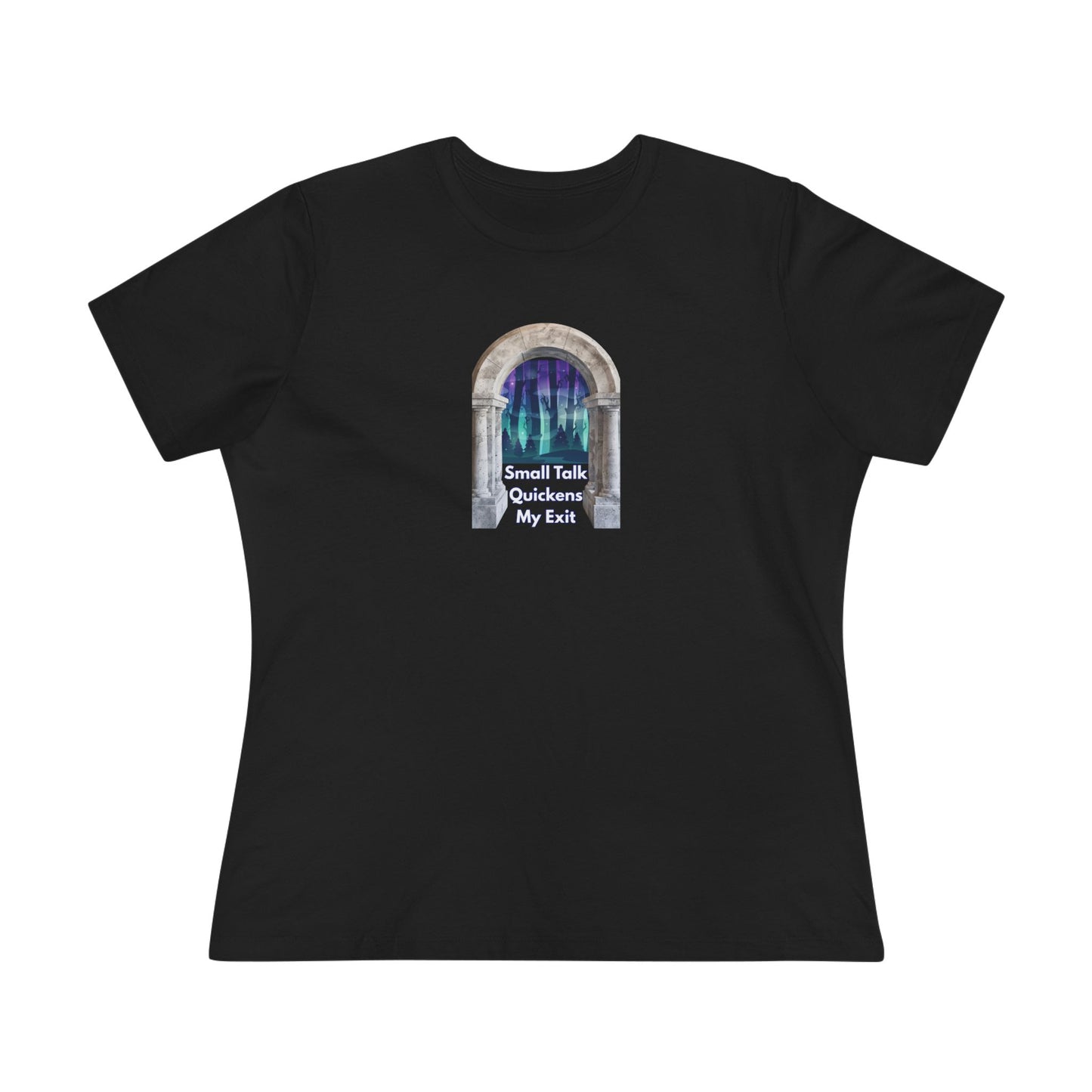 Funny Graphic Women's Tee for Introverts, Small Talk
