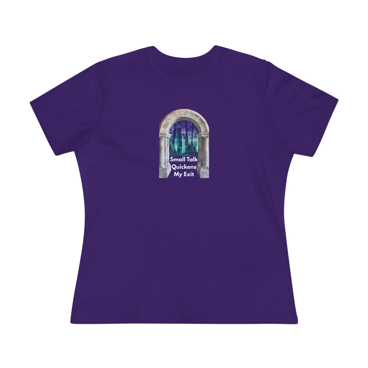 Funny Graphic Women's Tee for Introverts, Small Talk