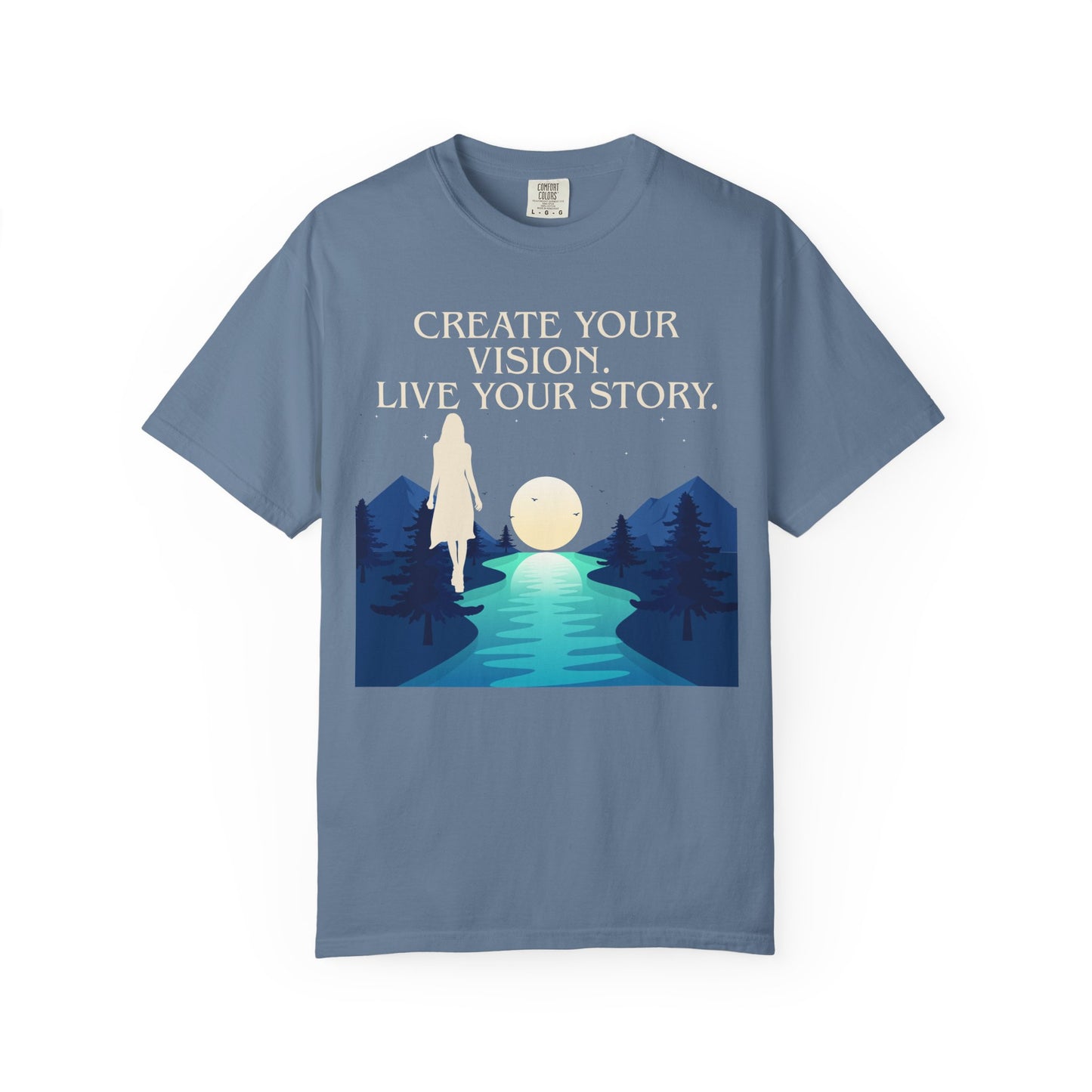 Create Your Vision, Live Your Story Inspirational Graphic T-shirt
