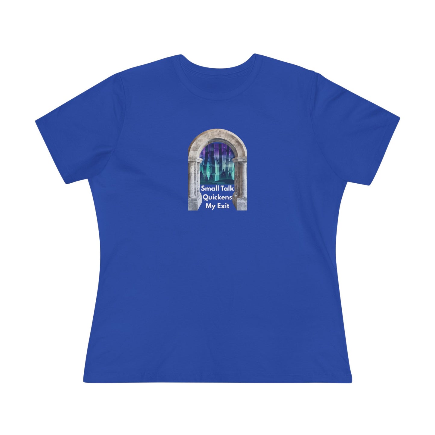 Funny Graphic Women's Tee for Introverts, Small Talk