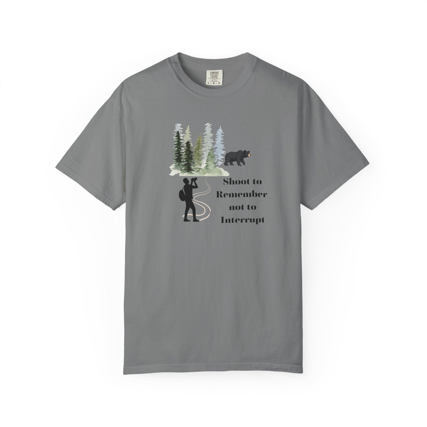 Shoot to Remember Bear Unisex T-shirt Camera Pun