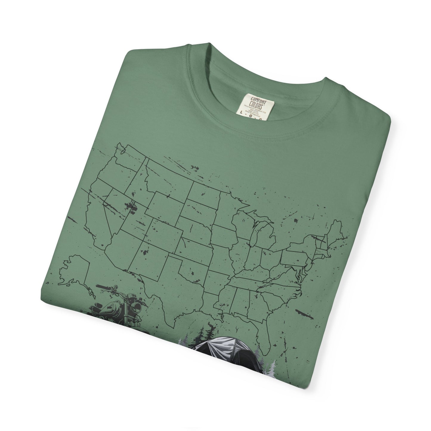 Adventure Graphic Tee, Rolling Free T-Shirt, Unisex Nature Loving Motorcycle Enthusiast