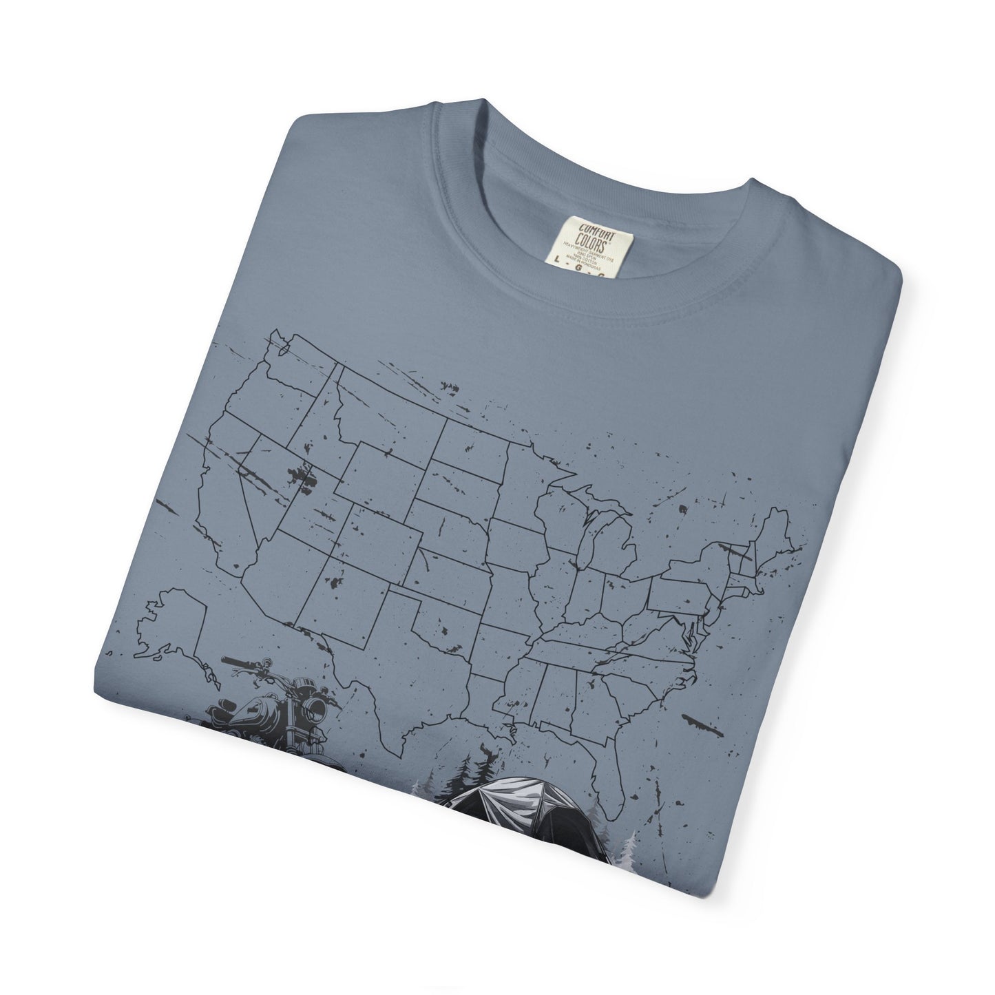 Adventure Graphic Tee, Rolling Free T-Shirt, Unisex Nature Loving Motorcycle Enthusiast