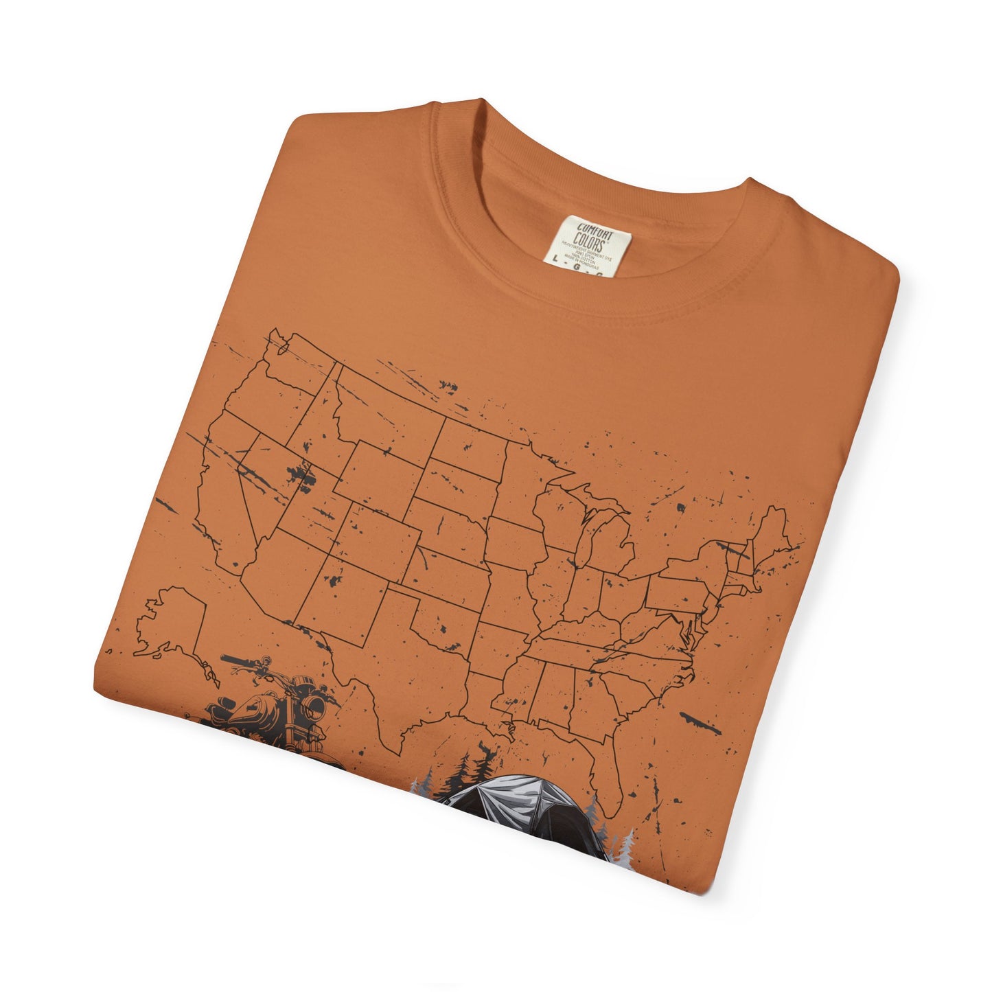 Adventure Graphic Tee, Rolling Free T-Shirt, Unisex Nature Loving Motorcycle Enthusiast