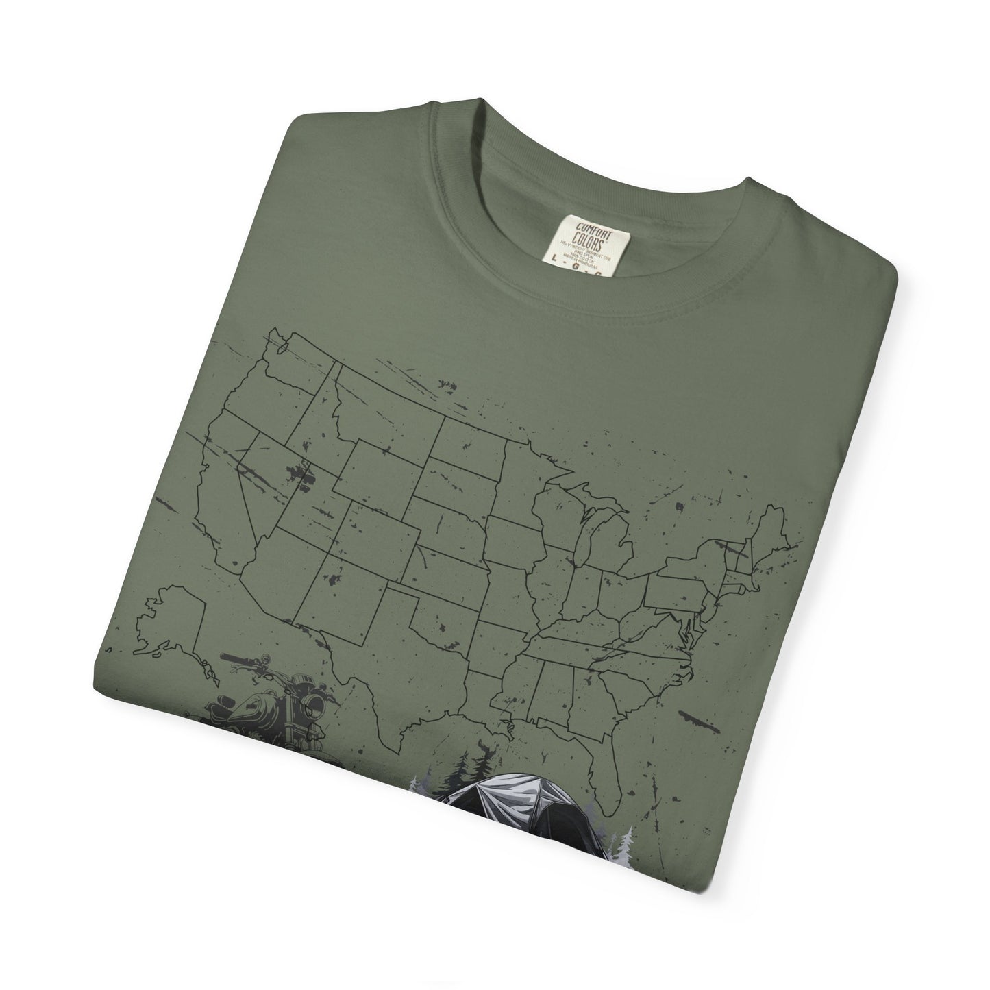 Adventure Graphic Tee, Rolling Free T-Shirt, Unisex Nature Loving Motorcycle Enthusiast