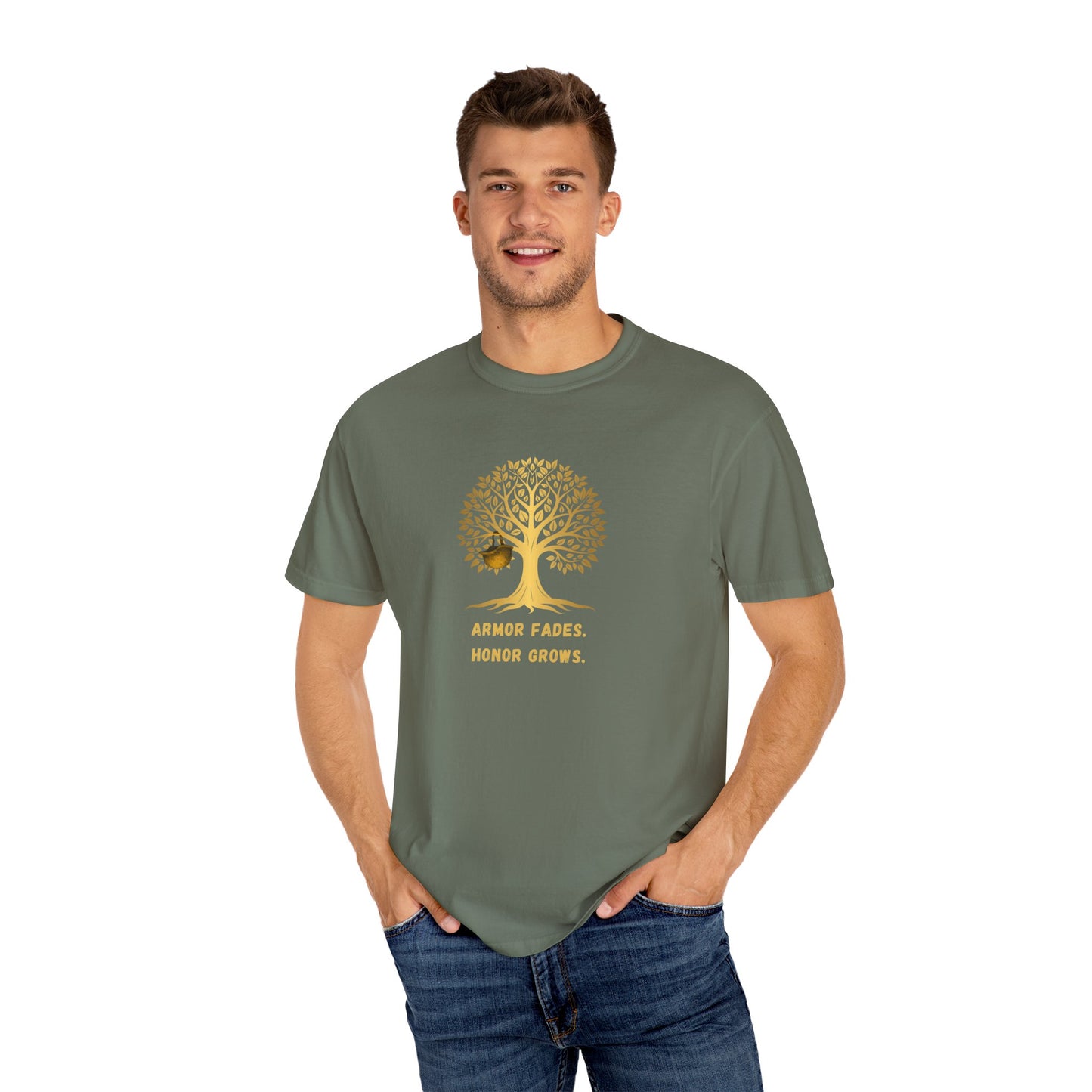 Armor Fades Honor Grows Military Nature-Inspired Unisex T-shirt