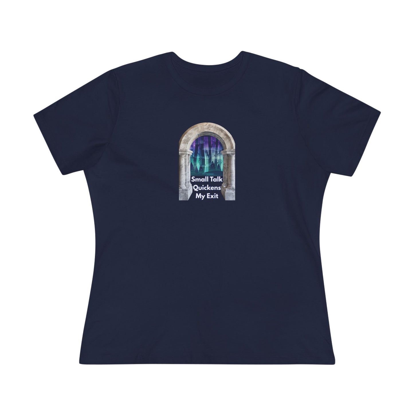 Funny Graphic Women's Tee for Introverts, Small Talk