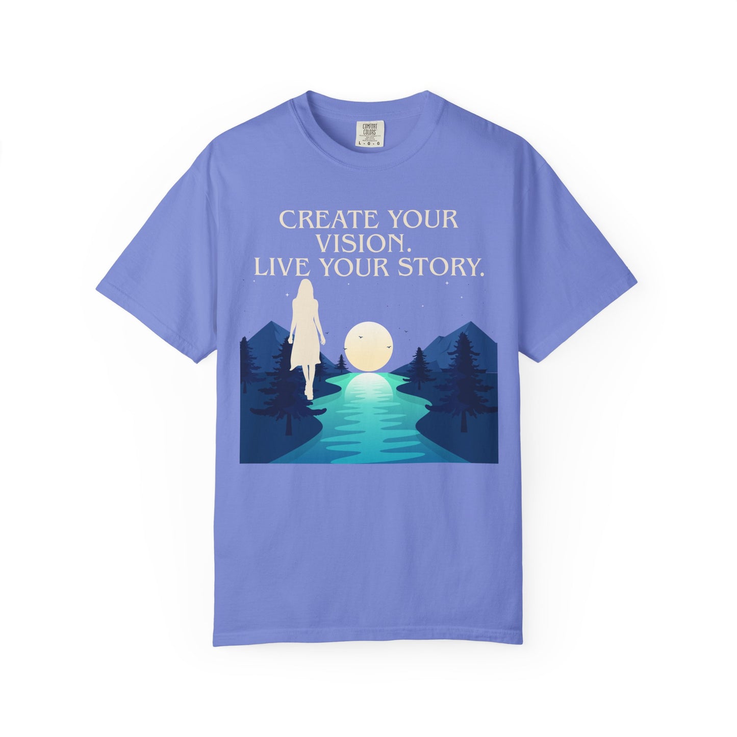 Create Your Vision, Live Your Story Inspirational Graphic T-shirt
