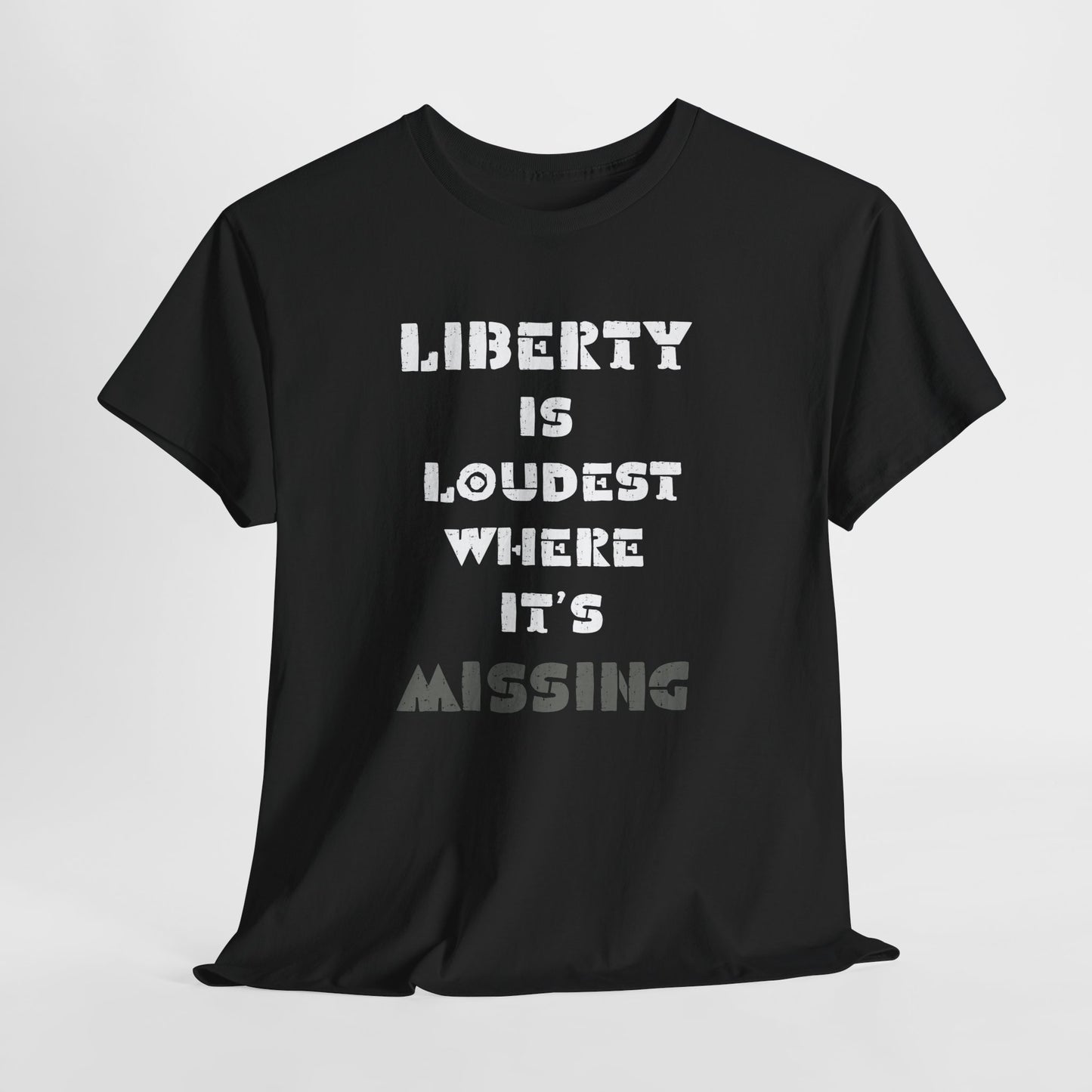 Liberty Statement Unisex Heavy Cotton Tee - Bold Graphic T-Shirt Gift for Freedom Lovers