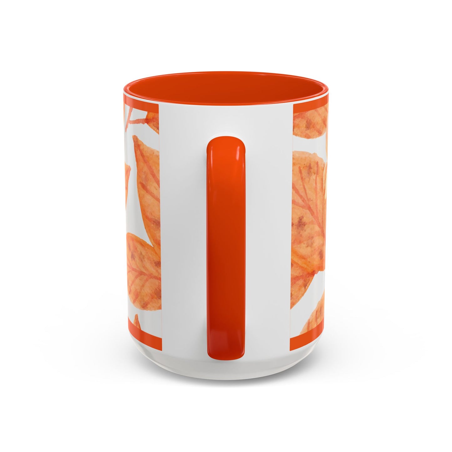 Mug with Fall Colors Autumn Leaves and Butterflies