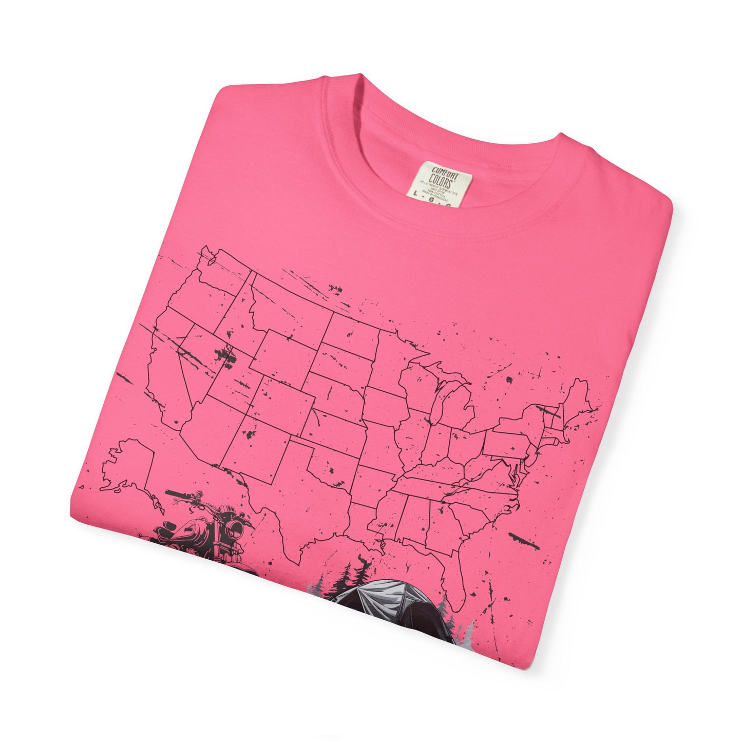 Adventure Graphic Tee, Rolling Free T-Shirt, Unisex Nature Loving Motorcycle Enthusiast