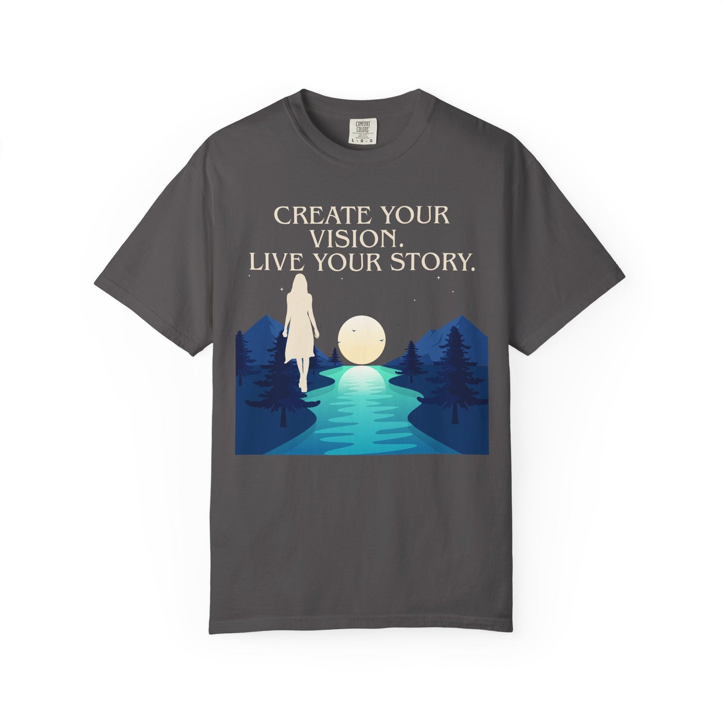 Create Your Vision, Live Your Story Inspirational Graphic T-shirt