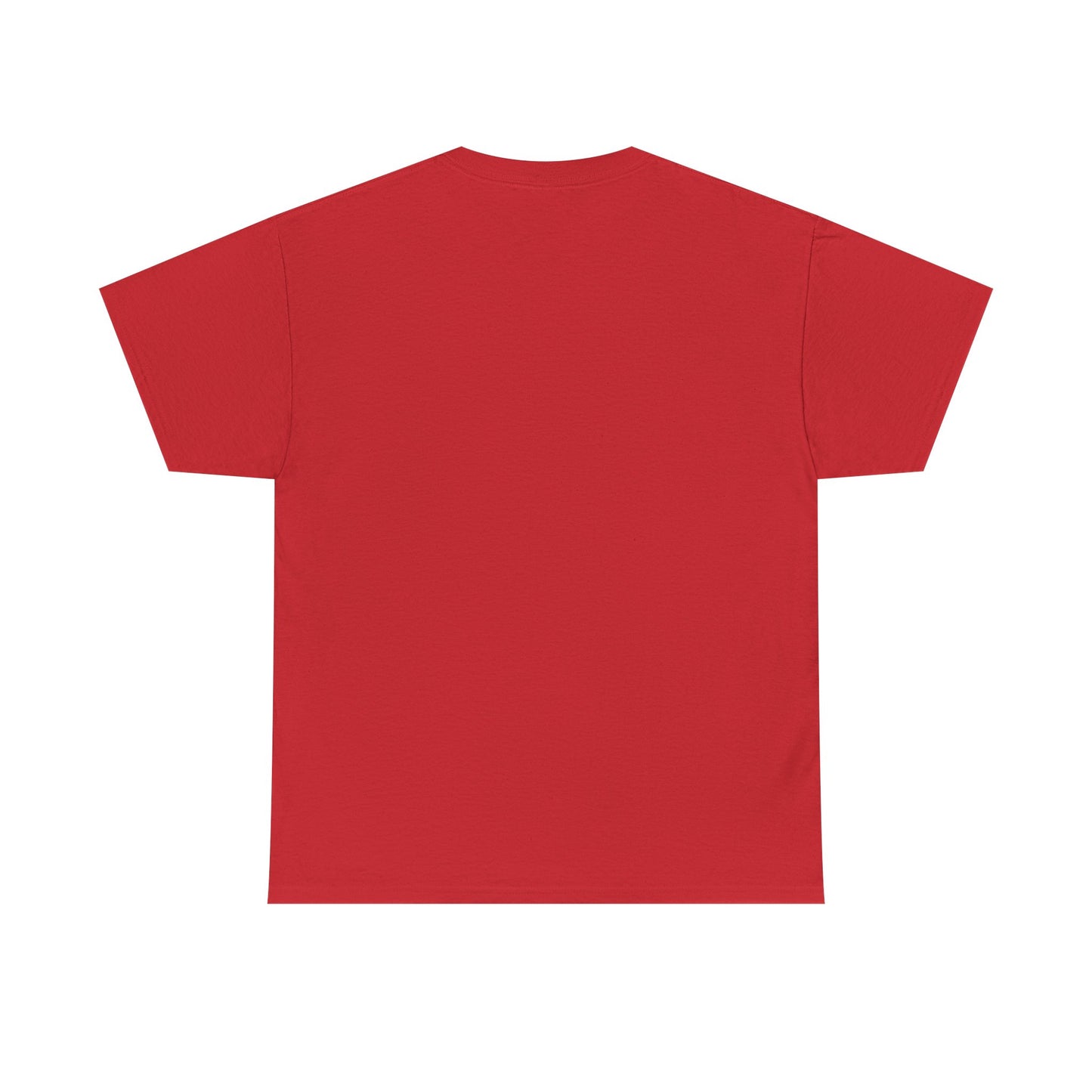 Plain back of Red t-shirt on a white background
