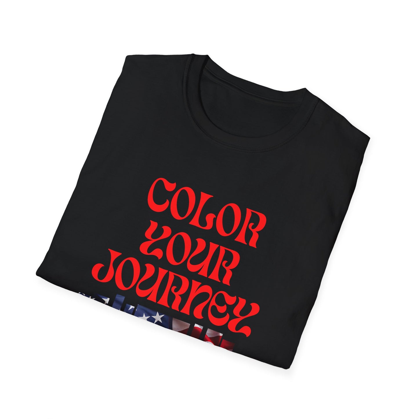 Color Your Journey Patriotic Unisex Softstyle T-Shirt
