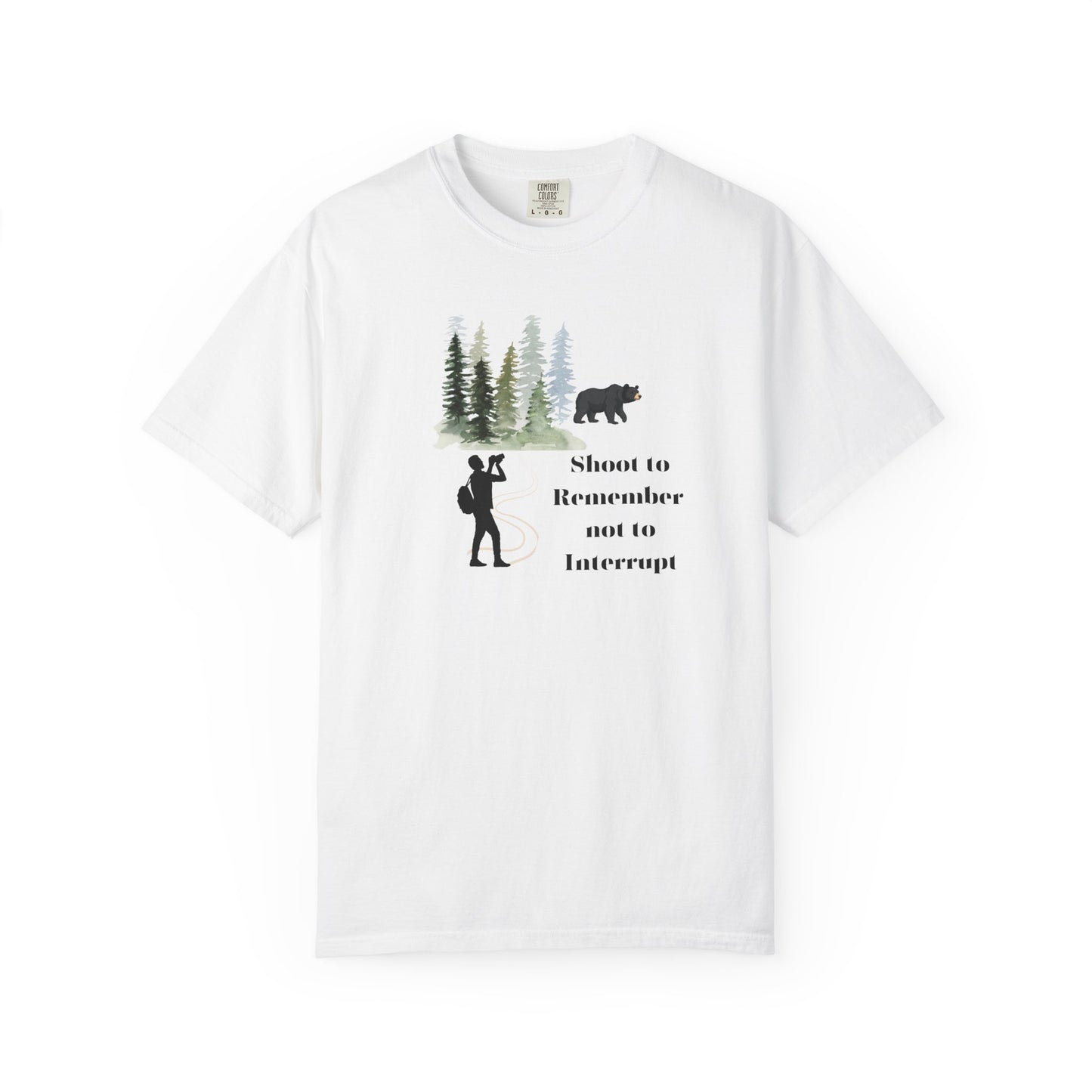 Shoot to Remember Bear Unisex T-shirt Camera Pun