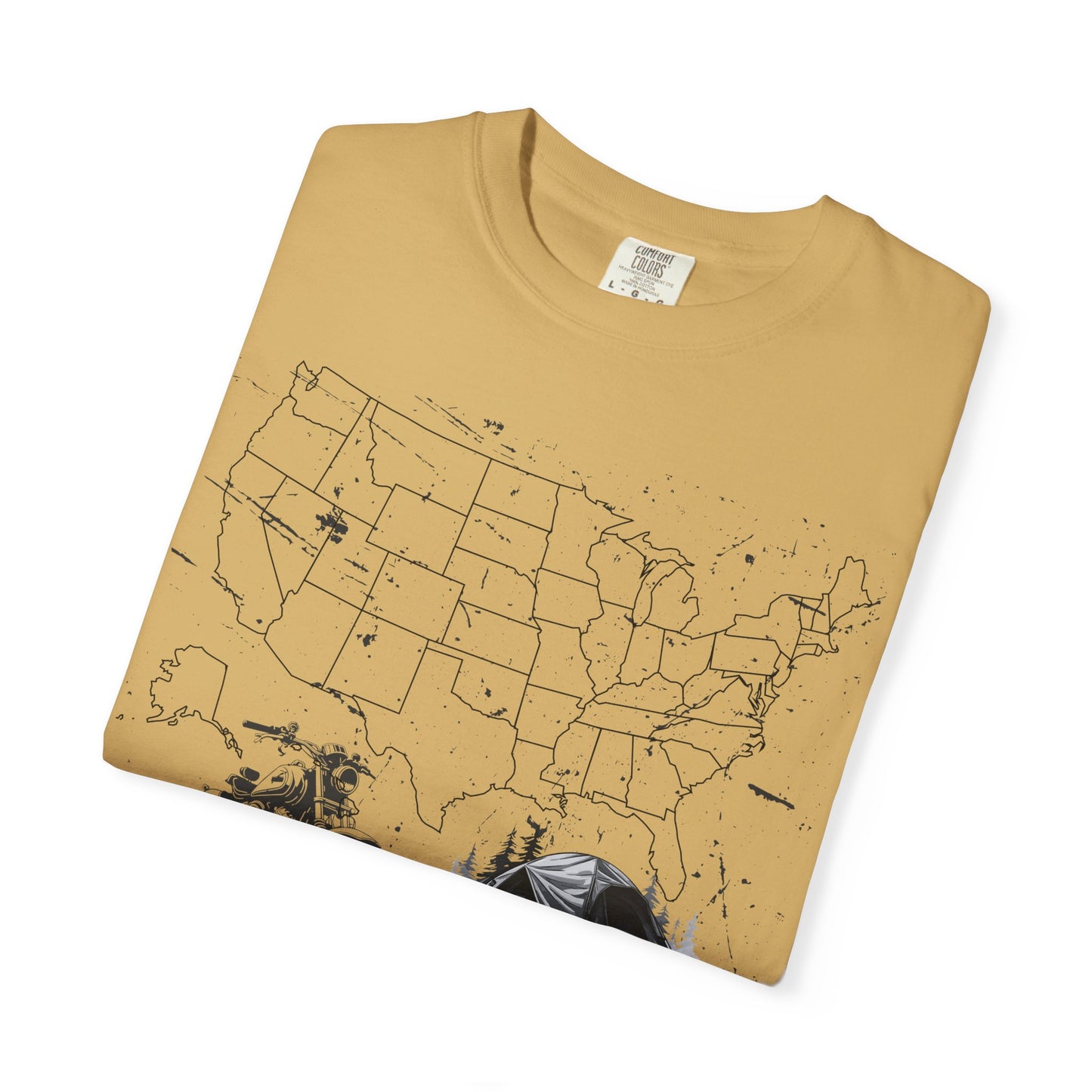 Adventure Graphic Tee, Rolling Free T-Shirt, Unisex Nature Loving Motorcycle Enthusiast