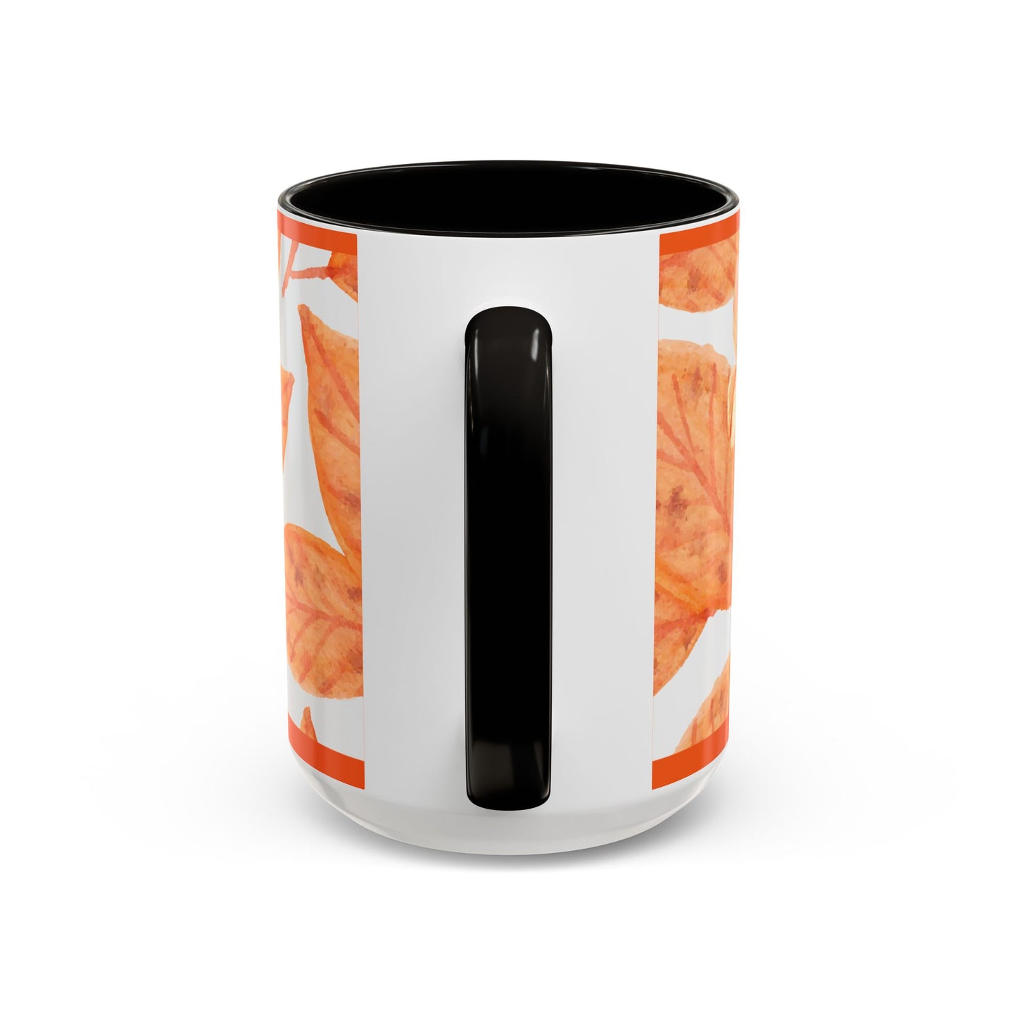 Mug with Fall Colors Autumn Leaves and Butterflies