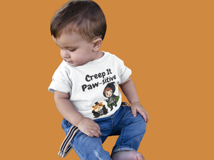 Creep It Paw-sitive Design Halloween Infant Tee