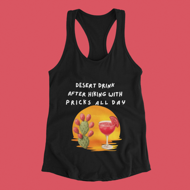 Funny Women's Tank Top - Prickly Pear Cactus Desert Drink