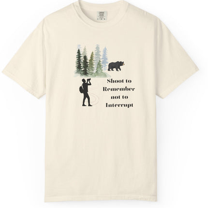 Shoot to Remember Bear Unisex T-shirt Camera Pun