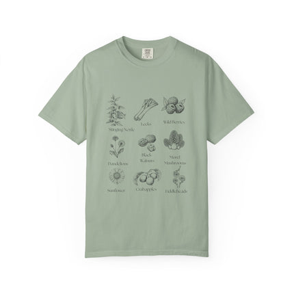 Forager By Nature T-Shirt — Vintage Botanical Foraging Guide Tee