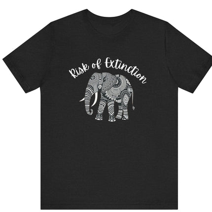 T-shirt  for Conservation or Birthday Prank Risk of Extinction Batik Elephant Unisex T-Shirt