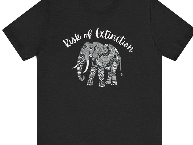 T-shirt  for Conservation or Birthday Prank Risk of Extinction Batik Elephant Unisex T-Shirt