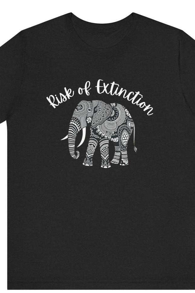 T-shirt  for Conservation or Birthday Prank Risk of Extinction Batik Elephant Unisex T-Shirt