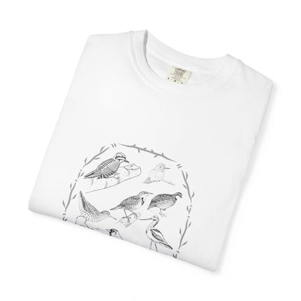 Vintage Birds Nature Tee — Nature Journal Illustration T-Shirt