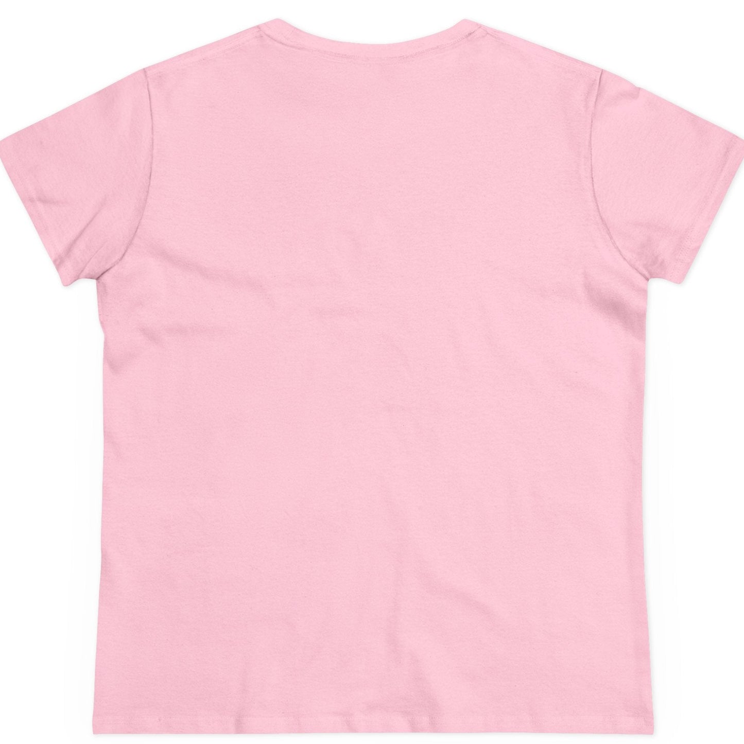 Plain back of pink t-shirt on a white background