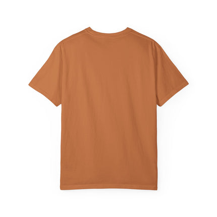 Plain back of yam t-shirt on a white background