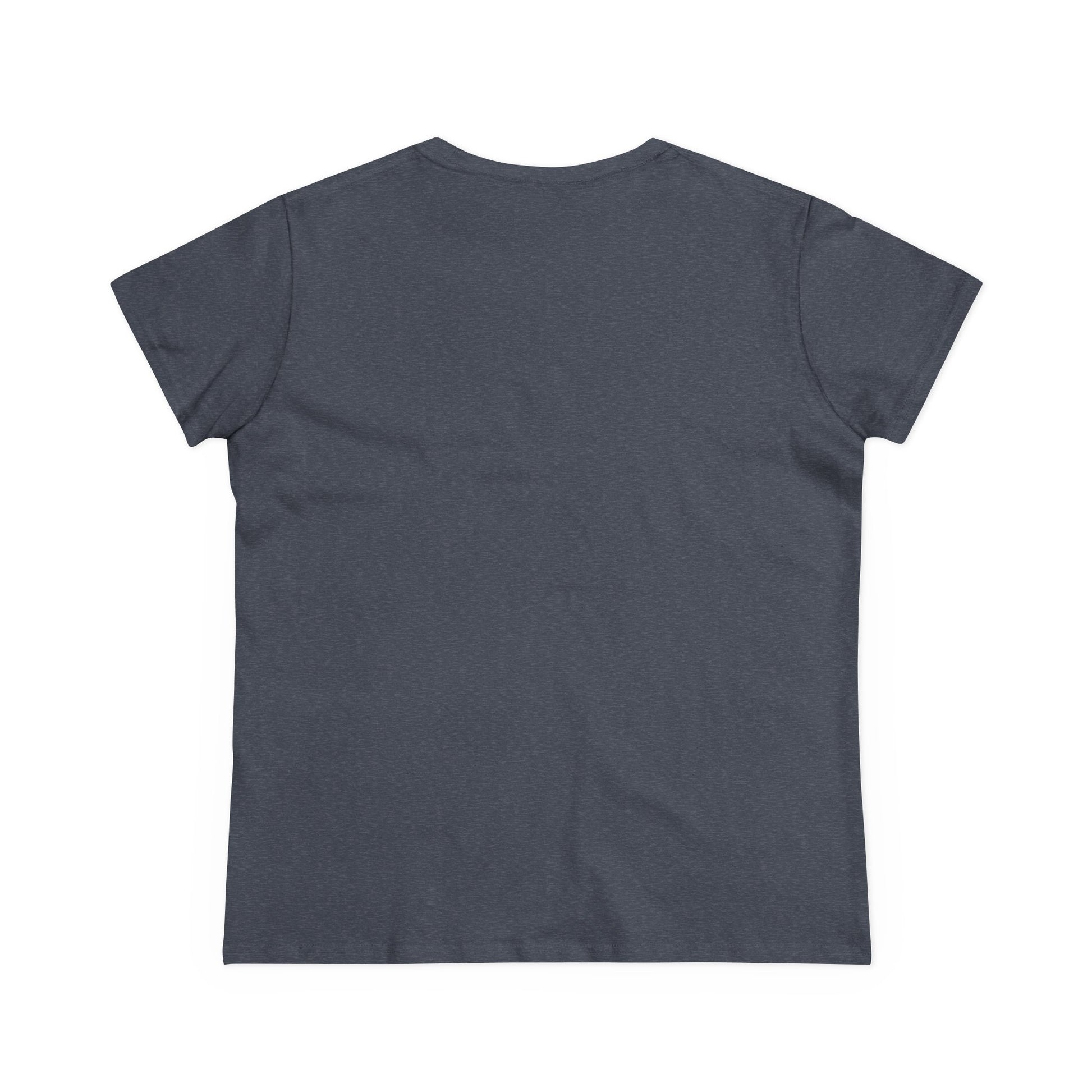 Plain back of dark gray t-shirt on a white background