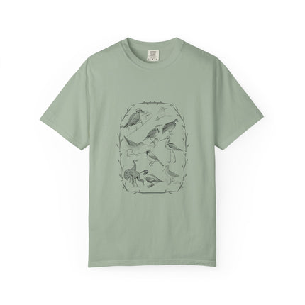 Vintage Birds Nature Tee — Nature Journal Illustration T-Shirt