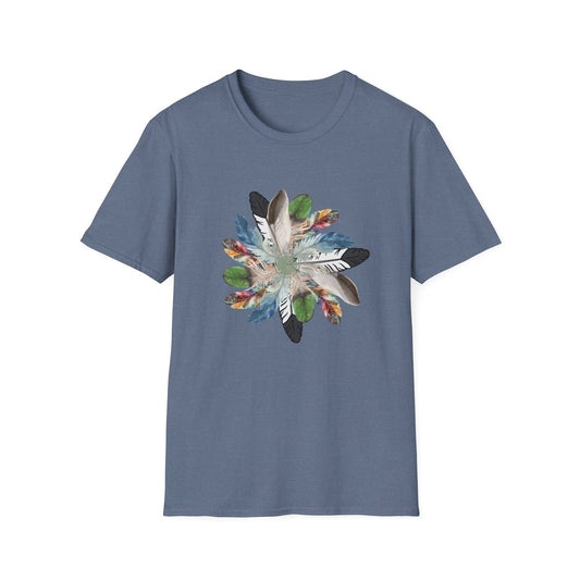 Bohemian Feather Flower Unisex Eco-Friendly T-Shirt
