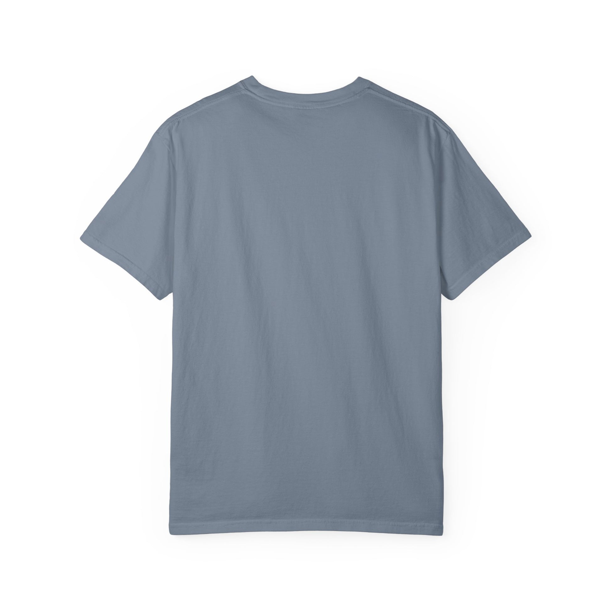 Plain blue t-shirt on a white background