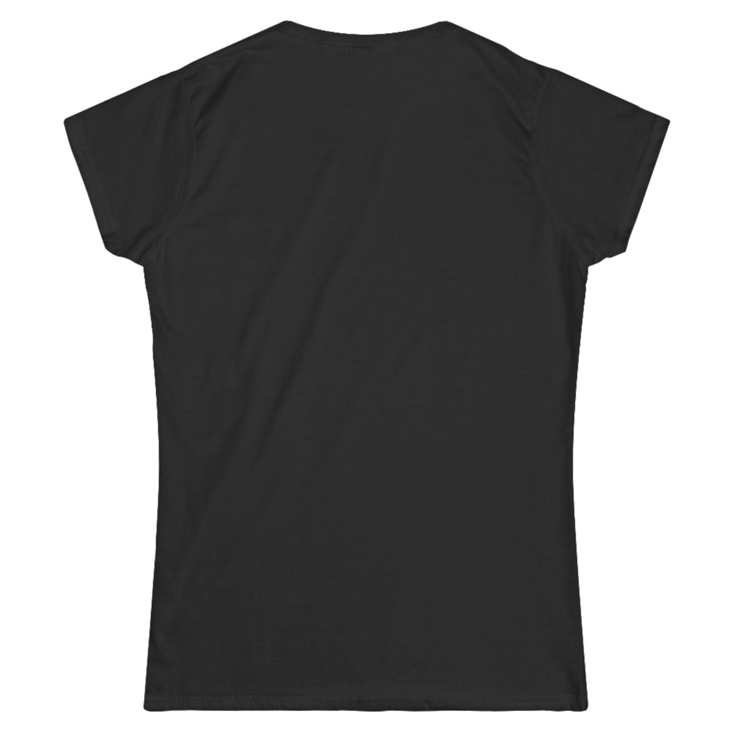Black t-shirt on a white background