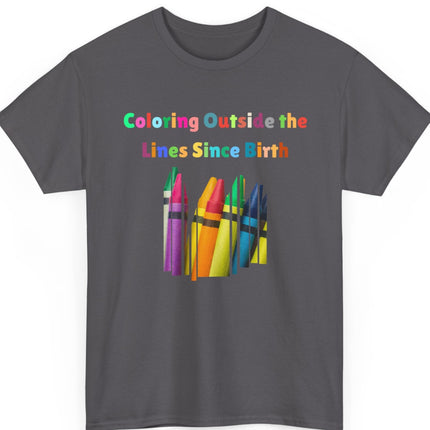 Coloring Outside the Lines Unisex Tee - Fun, Creative Bold Colors Art Lovers