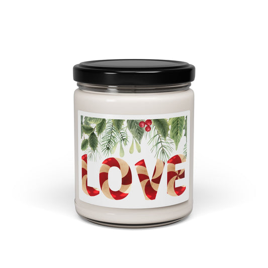 Apple Harvest Scented Soy Candle LOVE- 9oz, Perfect for Holidays & Celebrations