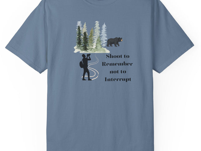 Shoot to Remember Bear Unisex T-shirt Camera Pun