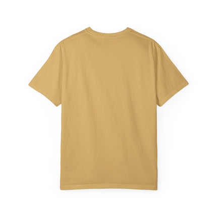 Mustard t-shirt on a white background