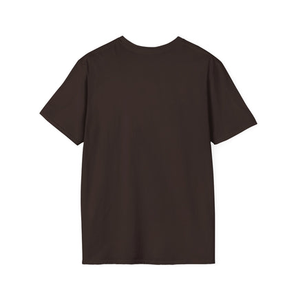 Plain back of brown t-shirt on a white background