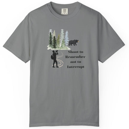 Shoot to Remember Bear Unisex T-shirt Camera Pun