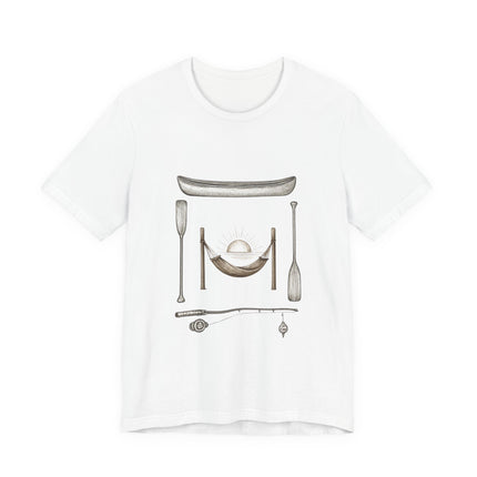 Canoe & Paddles Camp Tee — Lake Life Canoeing, Fishing & Hammock Graphic T-Shirt