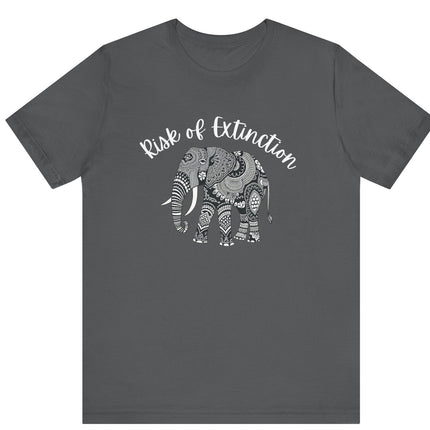 T-shirt  for Conservation or Birthday Prank Risk of Extinction Batik Elephant Unisex T-Shirt