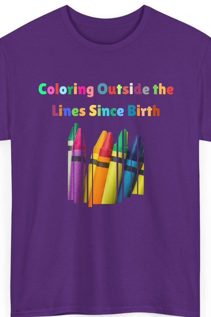 Coloring Outside the Lines Unisex Tee - Fun, Creative Bold Colors Art Lovers
