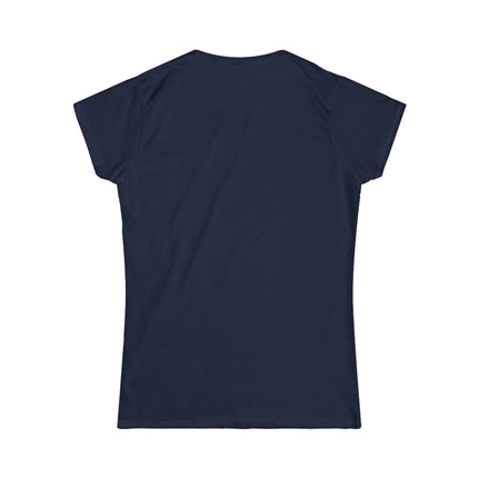 Navy blue t-shirt on a white background