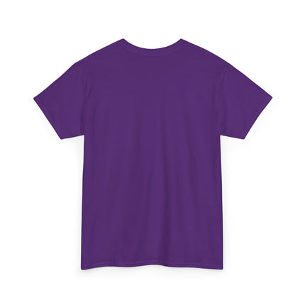 Plain back of purple t-shirt on a white background