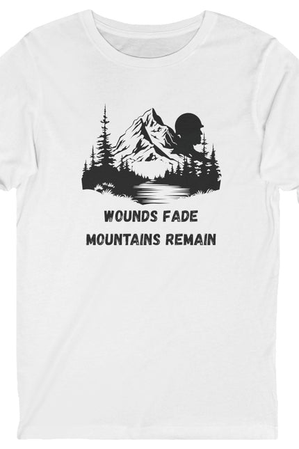 Mountain with Soldier Profile Long Sleeve Unisex Tee