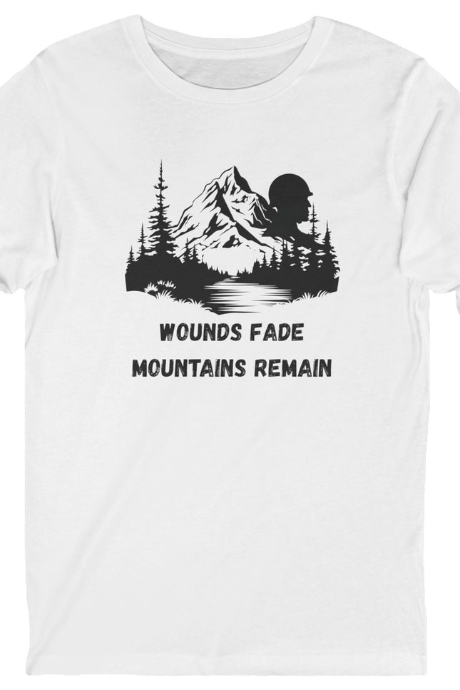 Mountain with Soldier Profile Long Sleeve Unisex Tee